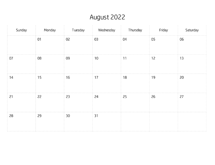 printables blank calendar august 2022 hp official site