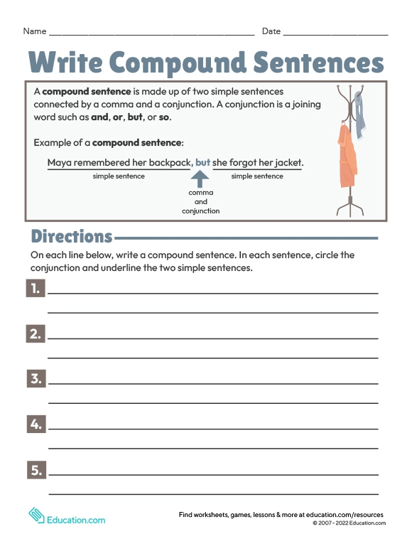 Write Down Five Compound Words