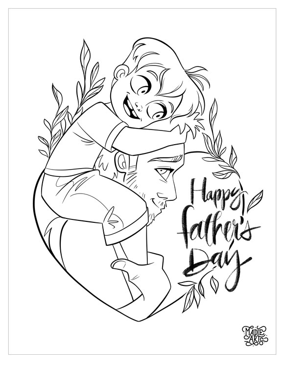 Father's Day Coloring Page Father's Day Printables 