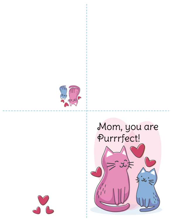 Mothers Day Card With Cats Printables