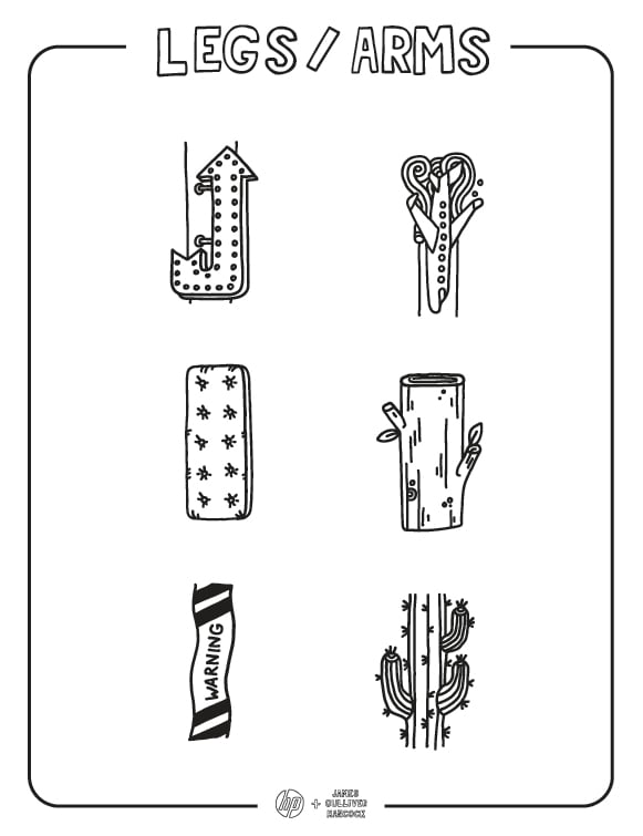 Printables - Legs &amp; Arms 6 | HP® Official Site