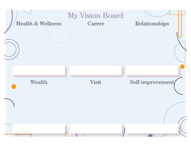 Printables - Vision Boarding - Version 1 Geo Blue | HP® United Kingdom