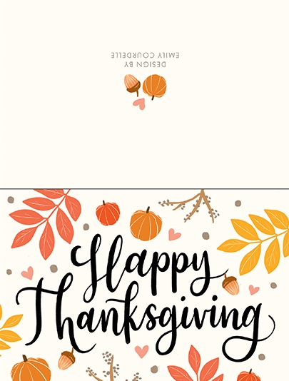 Happy Thanksgiving Card - The image shows a Happy Thanksgiving card.