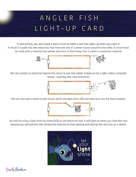 Printables Angler Fish Light Up Card Hp Official Site