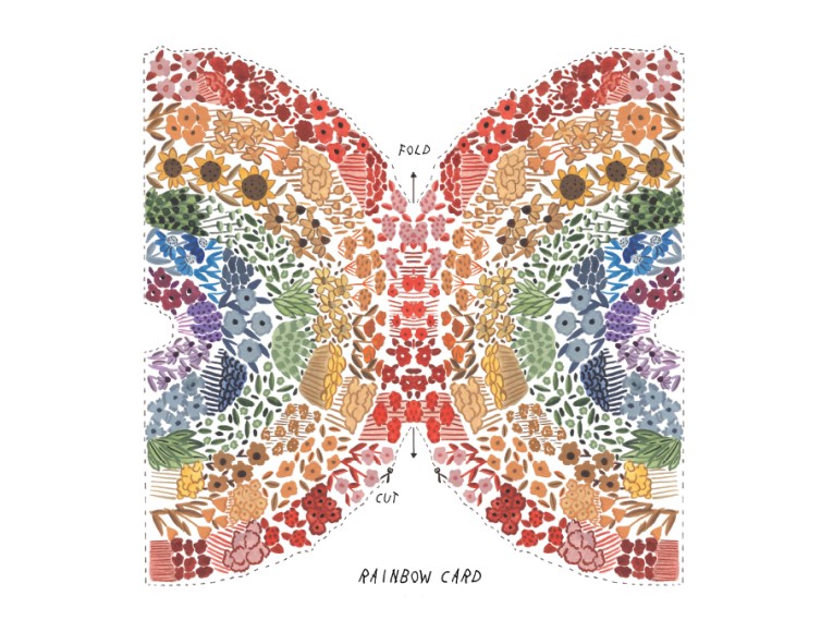 Printables 花柄レインボー バースデー カード Hp Official Site