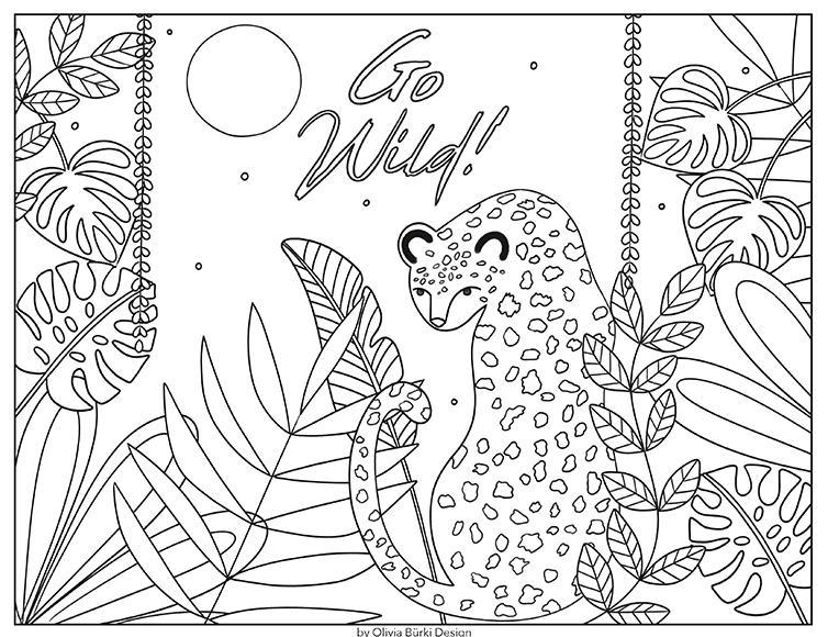 Printables - Color-in Jungle Placemat | HP® Official Site