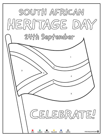 South African Heritage Month Coloring Page
