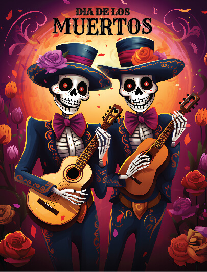 Dia de Los Muertos Free Coloring Pages Printables HP® Official Site