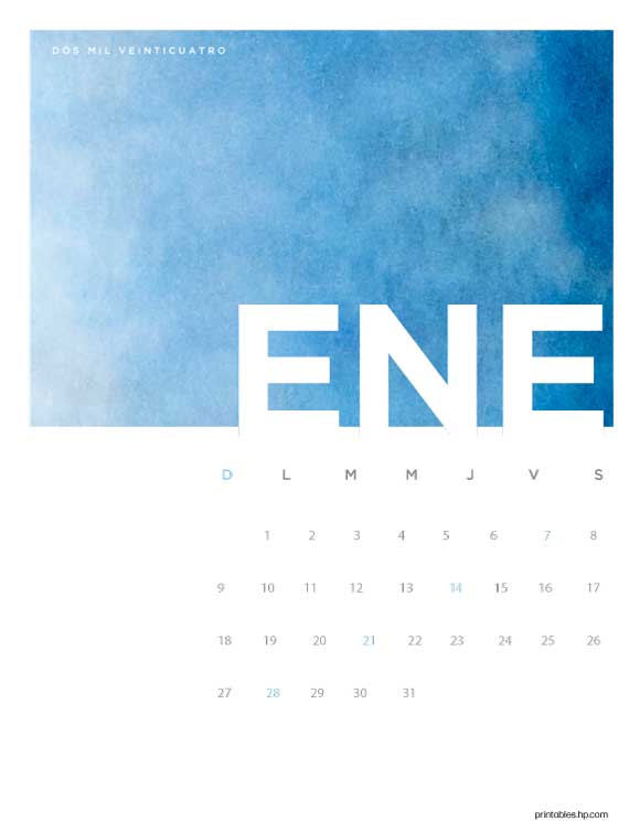 Imprimibles Calendario HP 06 HP® México