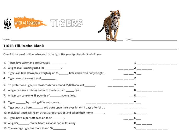 Printables - Tiger | HP® Official Site