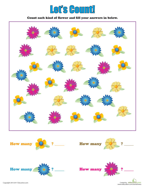 Printables - Let's Count: Flowers | HP® New Zealand