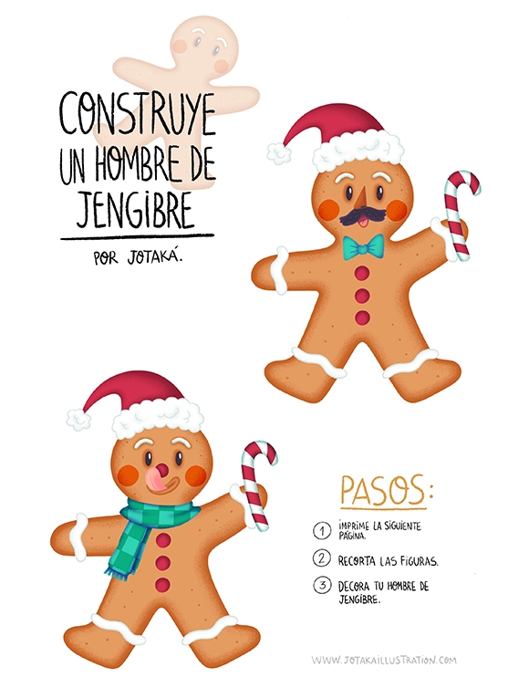 Printables Build a Gingerbread Man in Spanish HP® Official Site