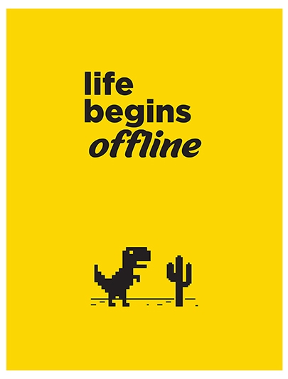 Cactus Offline Dino' Sticker