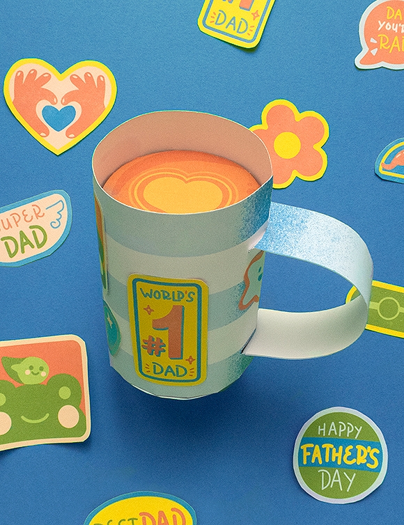 Vintage Papel Childs 3 Year Old Teacup Coffee Mug Kids Cup Have a Happy Day  