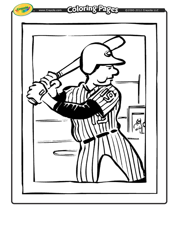 baseball player coloring pages