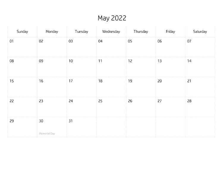printables blank calendar may 2022 hp official site