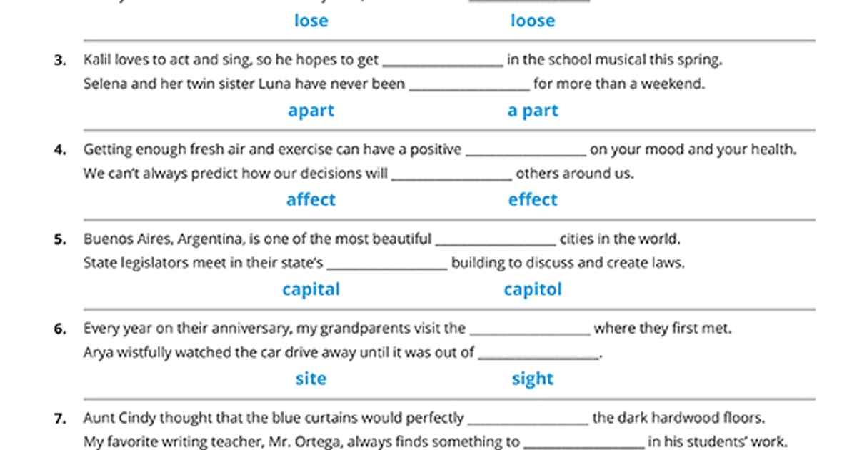 Printables Commonly Confused Words 1 HP® Official Site