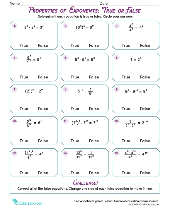 Printables Properties Of Exponents True Or False HP Australia