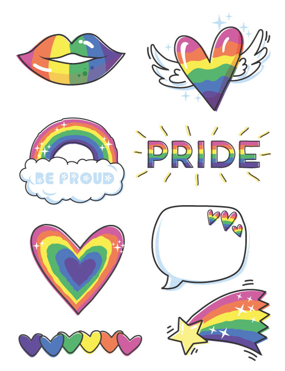 Printables - Pride Sticker Sheet 1
