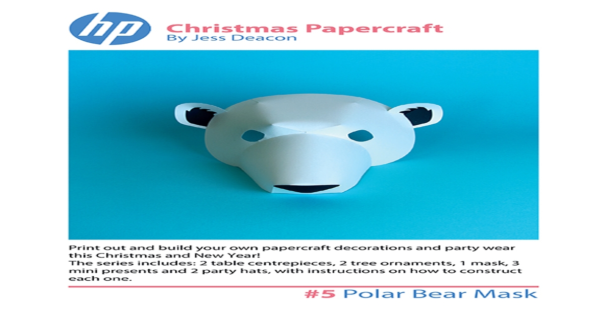 Printables Polar Bear Mask HP Official Site Printables Polar Bear Mask HP Official Site