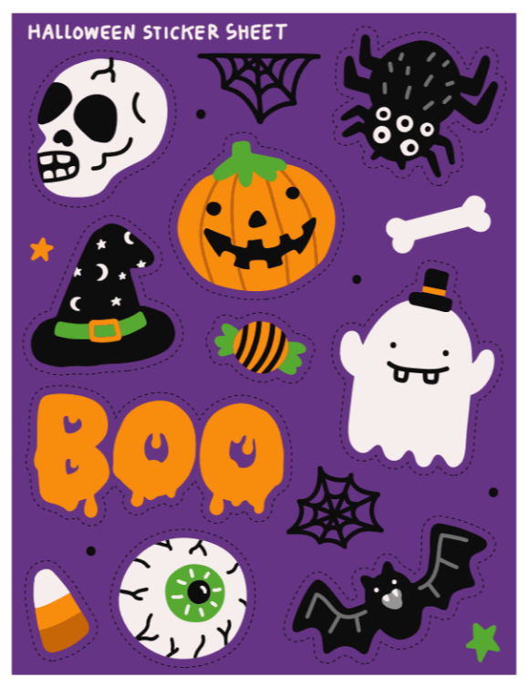 Printables - Halloween Sticker Sheet | HP® Official Site