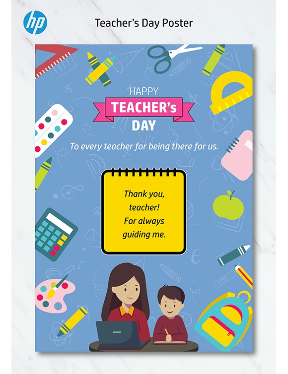 Printables - Poster to Celebrate Teacher's Day | HP® Official Site