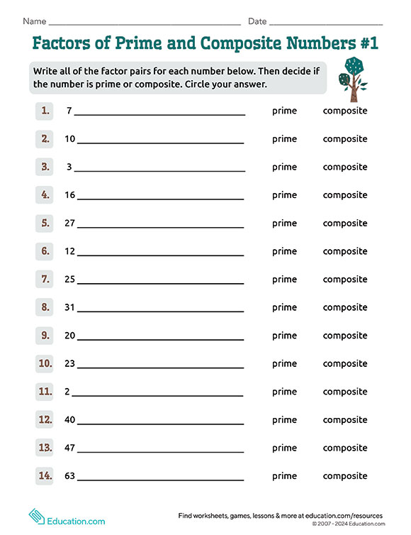 Factors Worksheet 4th Grade Factors And Multiples Fourth Grade