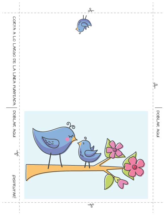 Printables - HP Greeting Card - Blue Birds | HP® Official Site