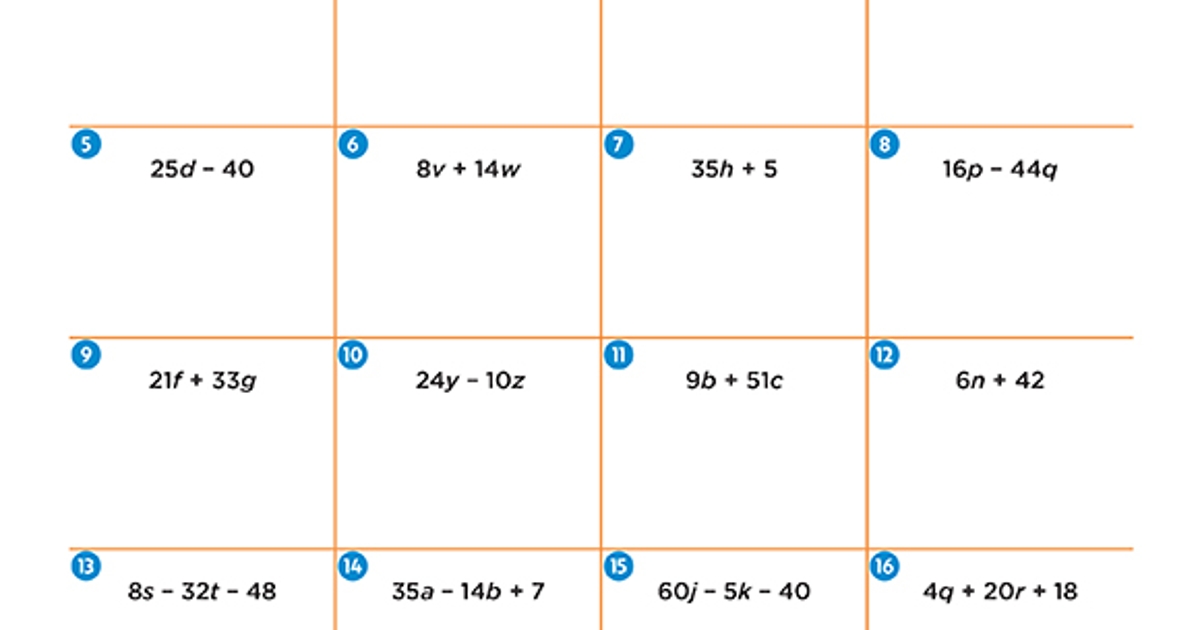 Printables Practice Factoring Linear Expressions 1 HP Official Site printables-practice-factoring-linear-expressions-1-hp-official-site