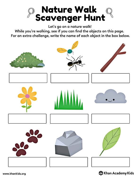 Printables - Nature Walk Scavenger Hunt | HP® Official Site