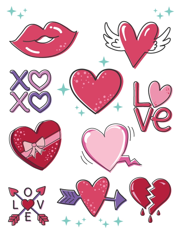 Valentine Stickers Valentine Stickers