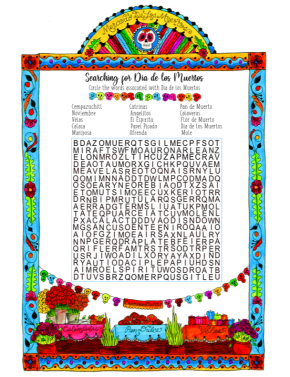 Printables Dia De Los Muertos Word Search HP Official Site