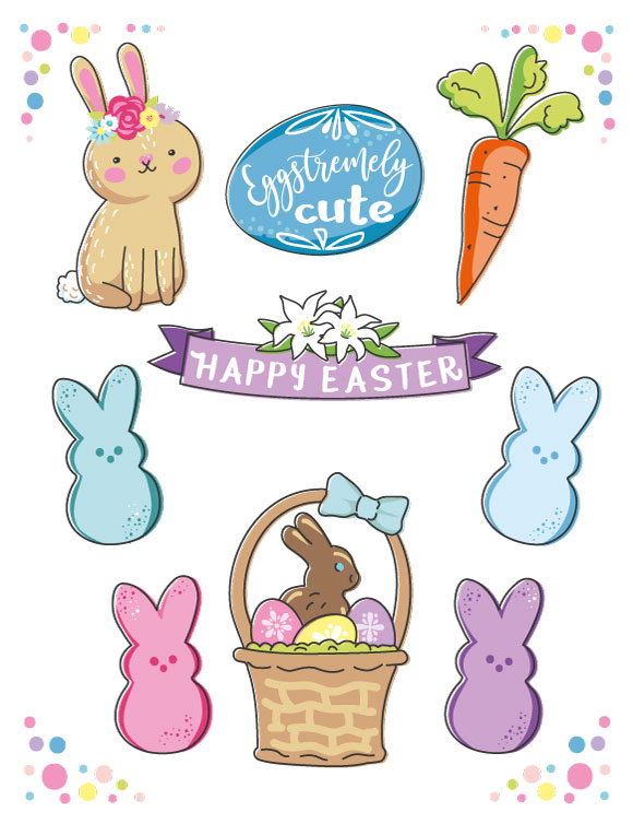 Printables - Easter Sticker Sheet 2