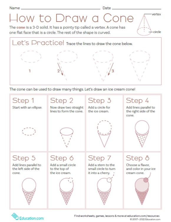 Printables How to Draw a Cone HP® New Zealand