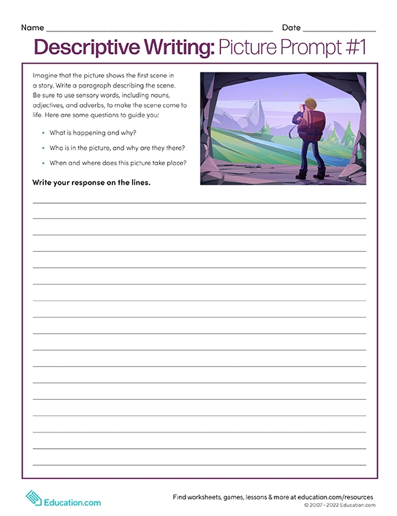 printables descriptive writing picture prompt 1 hp official site