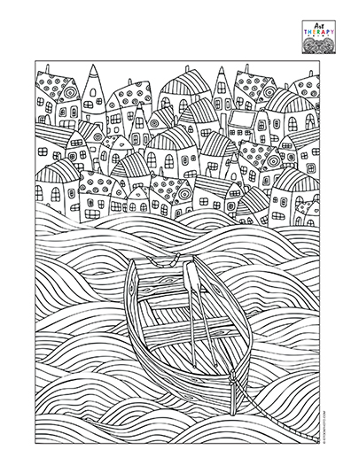 Row Boat Pattern - The image shows a row boat