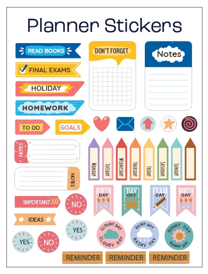 Hobbies // Functional Planner Stickers & Self Care Trackers