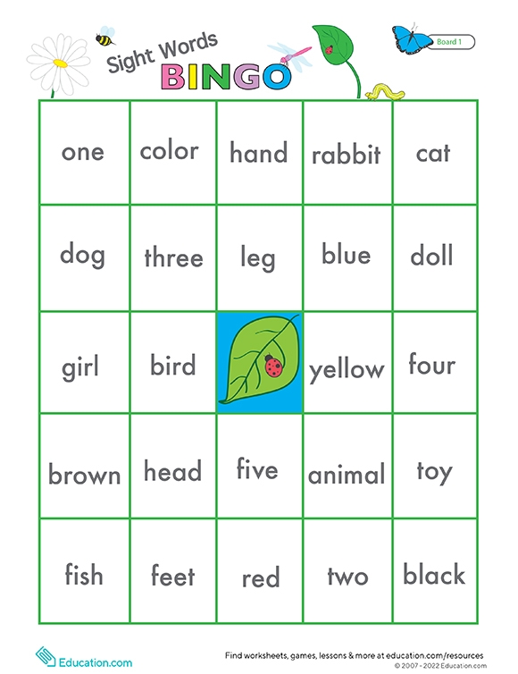printables sight words game hp official site