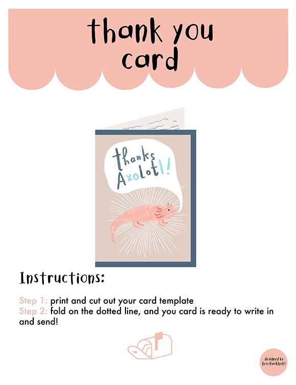 Printables - Animal Thank You Card | HP® Official Site Printables - Animal Thank You Card | HP® Official Site