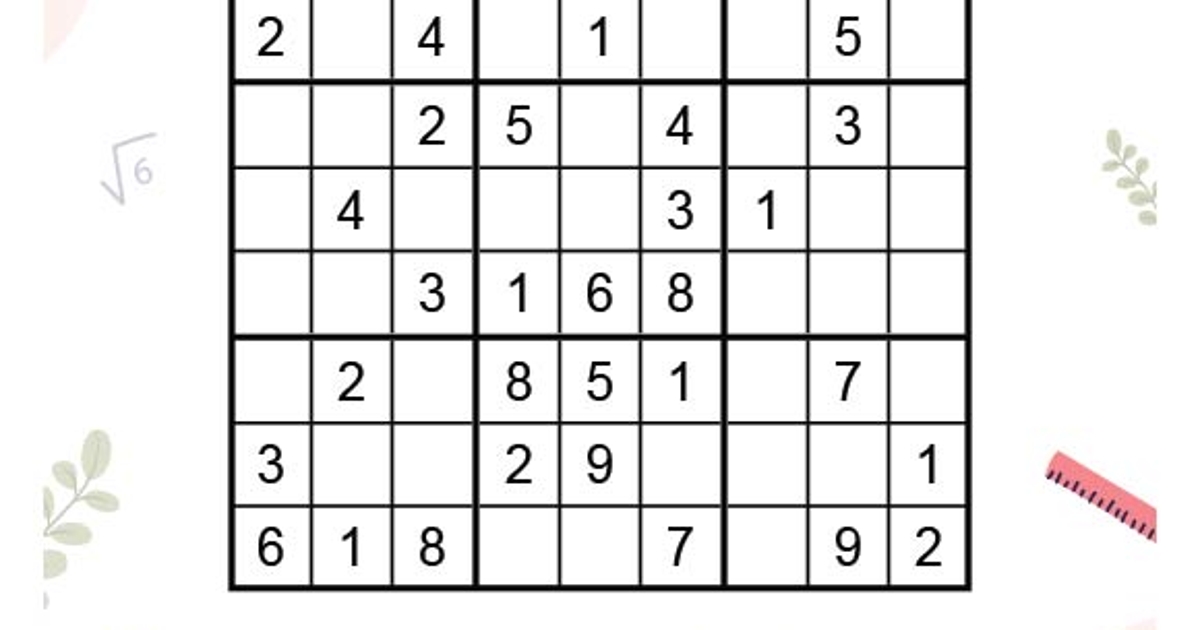 HP para Imprimir - Jogo de Sudoku 07