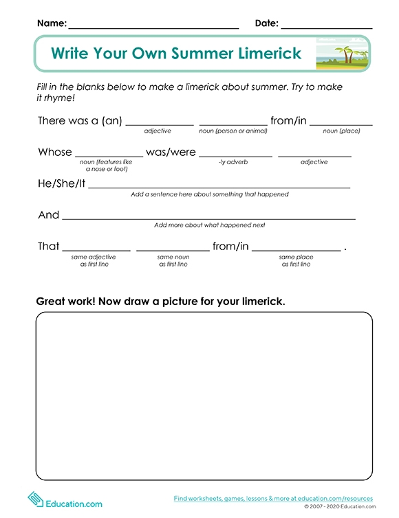 Limerick poem generator image