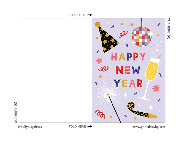 Free Printable Printable New Years Cards Free Printable Printable New Years Cards