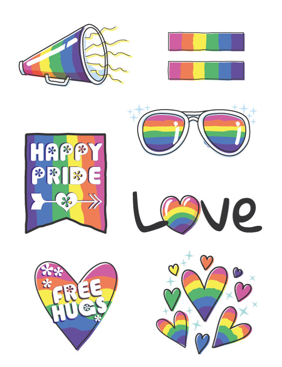 Printables Pride Sticker Sheet 2 Hp® Australia