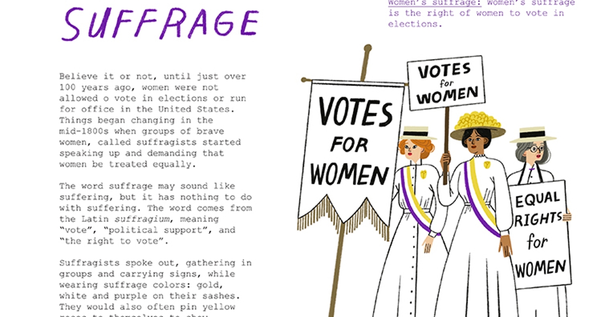 Printables Suffrage Ages 912 HP® Official Site