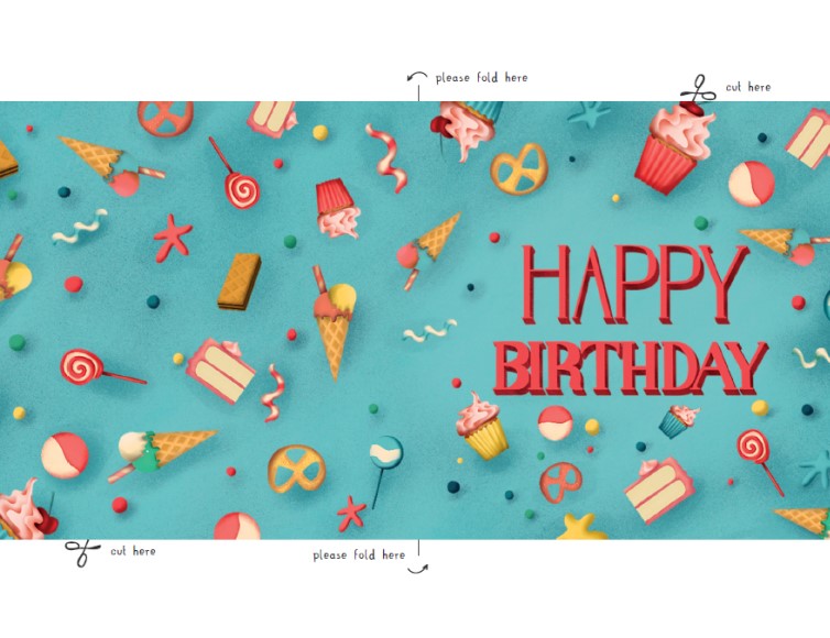 Printables お誕生日のお菓子バースデー カード Hp公式サイト