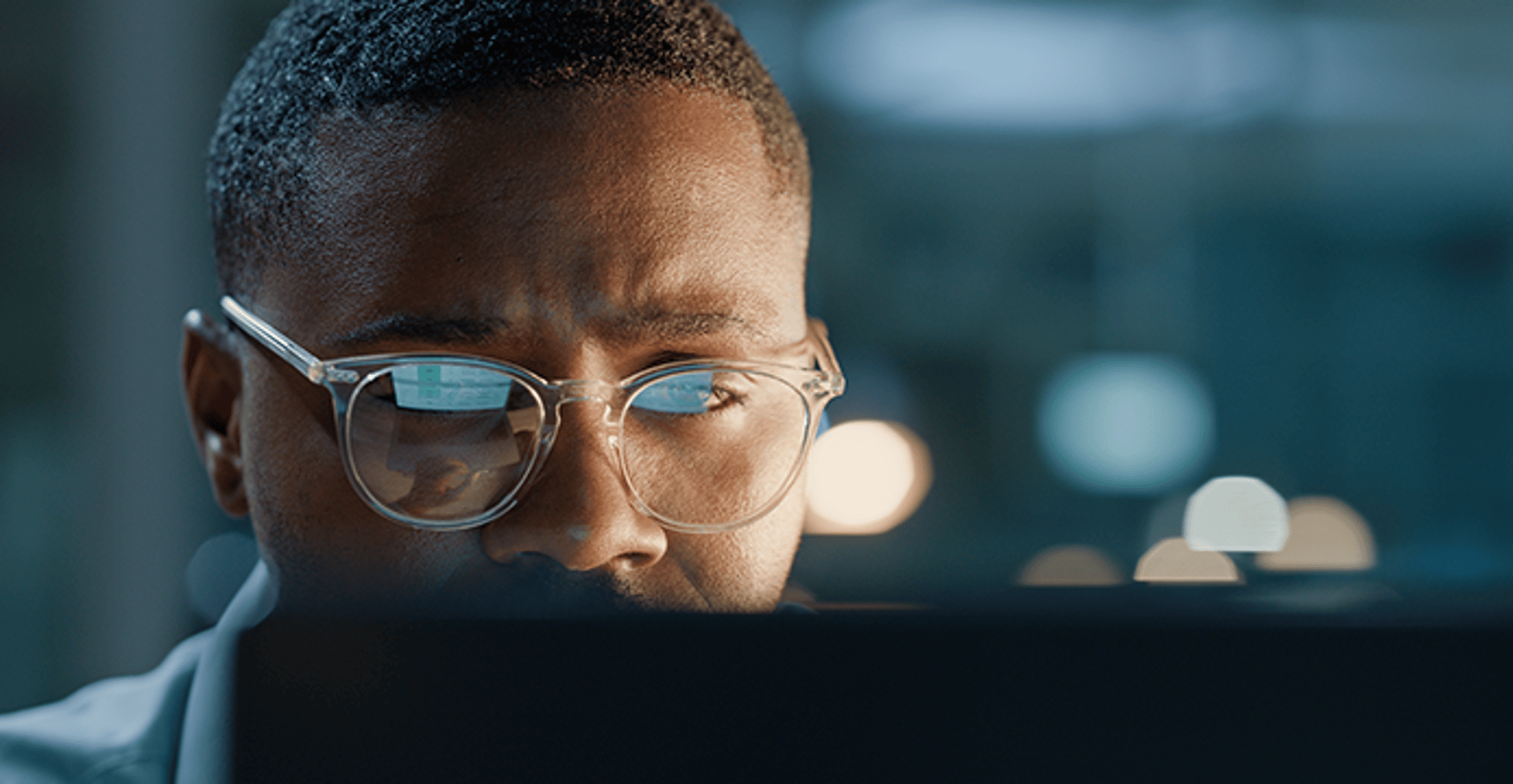 Man working at a computer