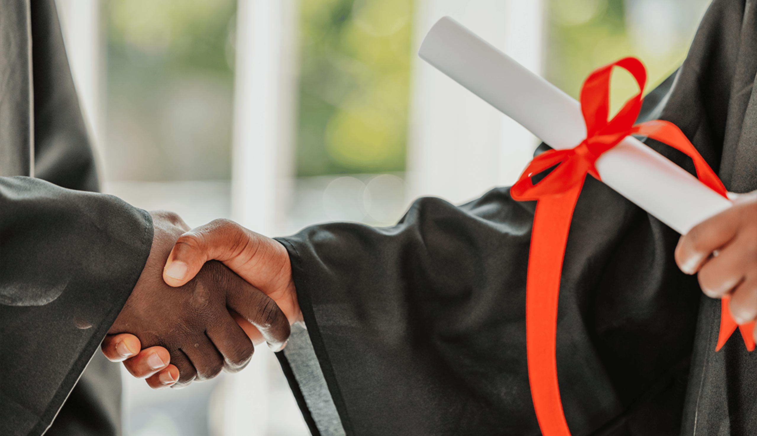Two people shaking hands
