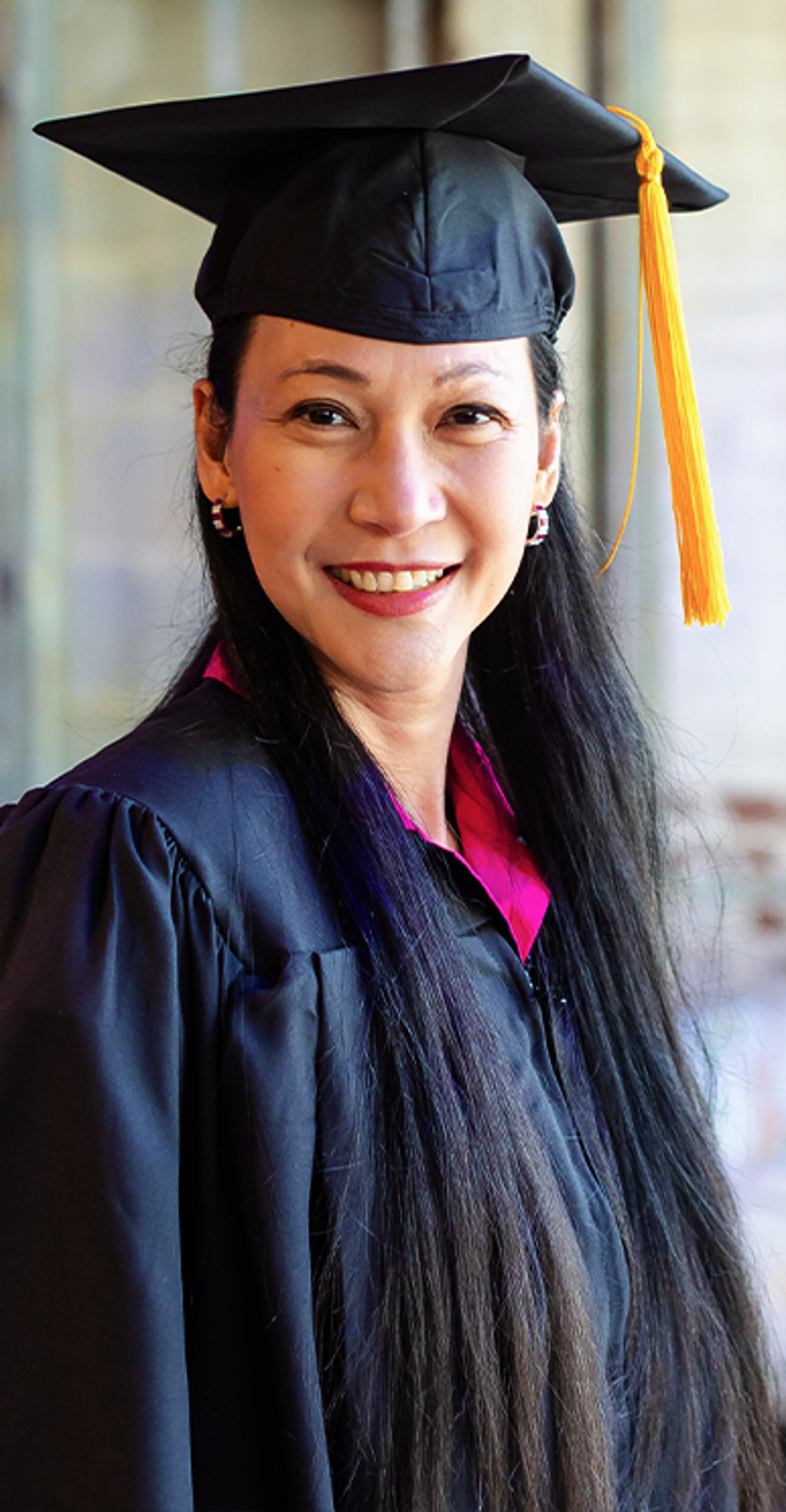 Graduate at ceremony