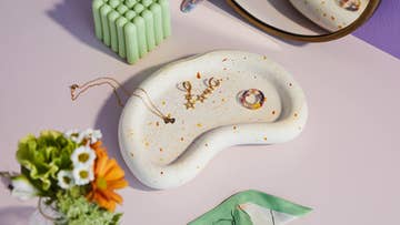 jewellery in a trinket dish