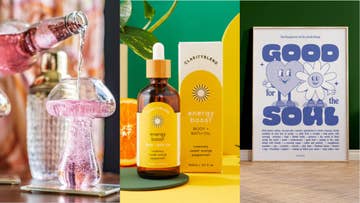 a good for the sole print and a energy boost body and bath oil